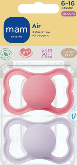 MAM Air Silicone Sut 2 stk<Børn Sutter