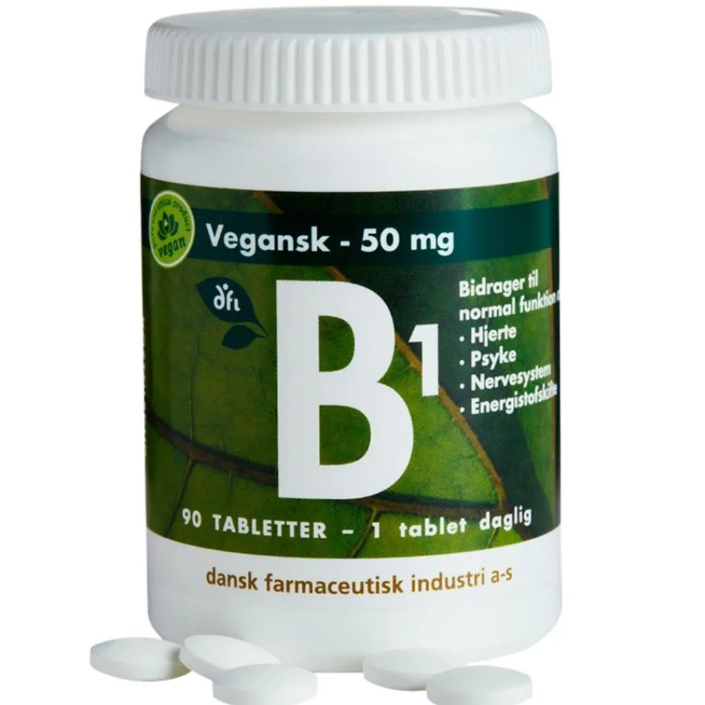 Grønne vitaminer B1 50 mg< B-Vitamin