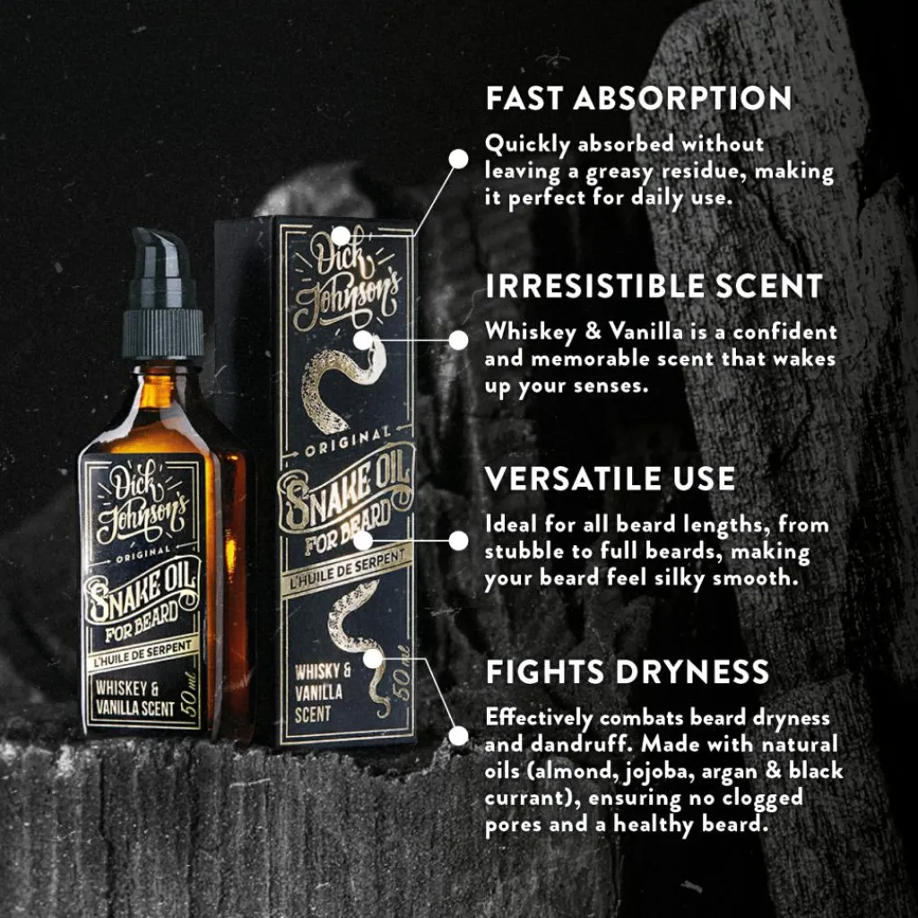 Dick Johnson Skægolie>Beard Oil Snake Oil Original