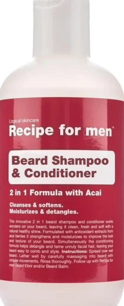 Recipe For Men Beard Shampoo & Conditioner< Skægshampoo