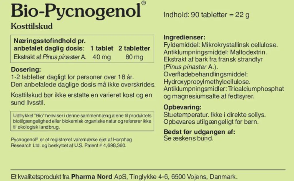 Pharma Nord Bio-Pycnogenol< Hjerte & Kredsløb