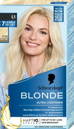 Schwarzkopf Permanent Hårfarve|Blondering>Blonde