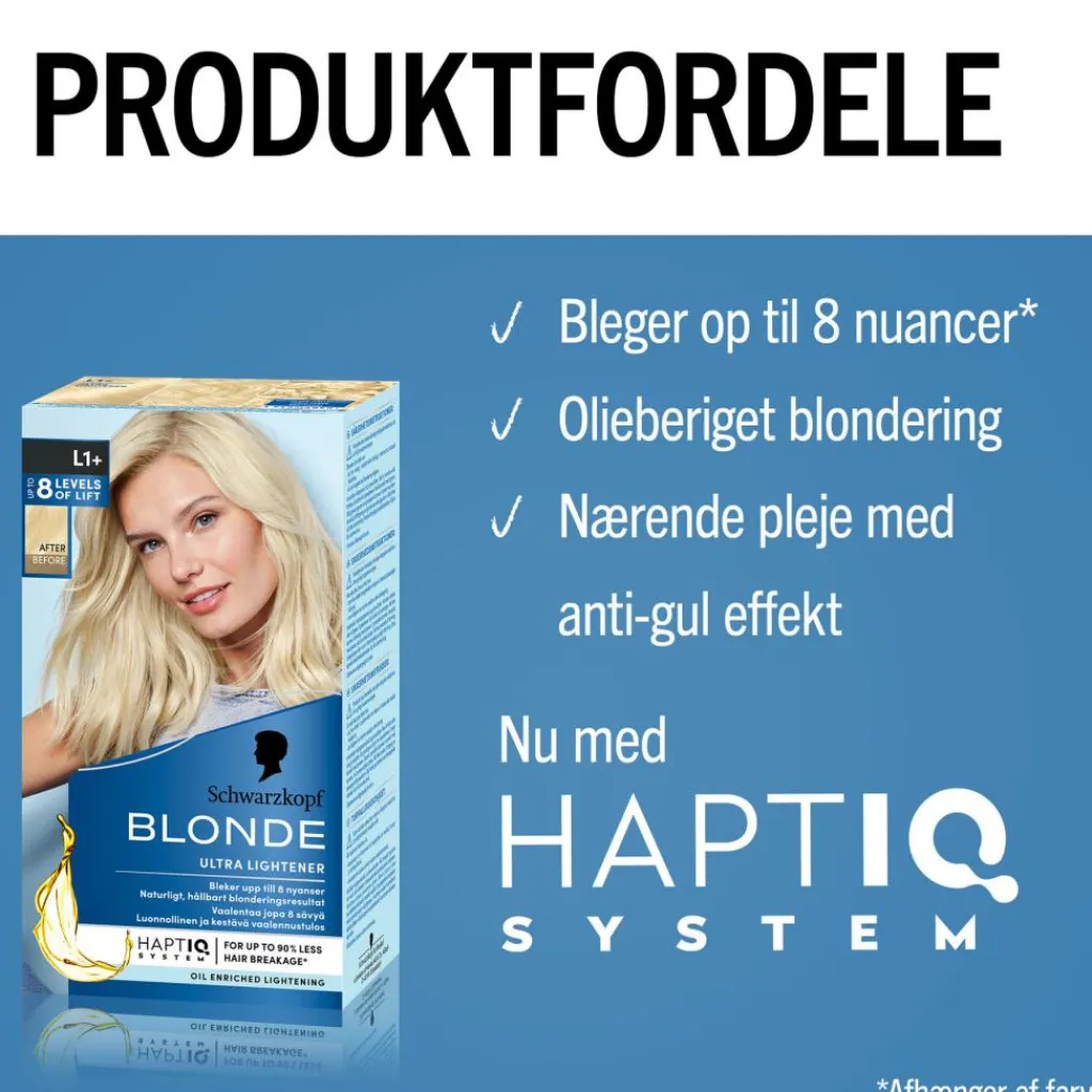 Schwarzkopf Permanent Hårfarve|Blondering>Blonde