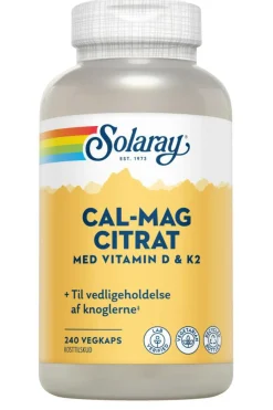 Solaray Magnesium|Kalk>Cal-Mag Citrat med vitamin D og K2