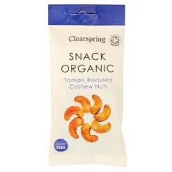 Clearspring Cashewnødder Tamari-ristede Ø< Tørret Frugt & Nødder|Tørret Frugt & Nødder
