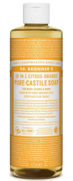 Dr. Bronner's Bodyshampoo>Castile Soap Citrus-Orange