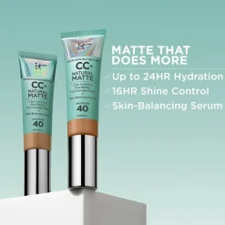 IT Cosmetics CC+ Cream Natural Matte Foundation for Oily Skin with SPF 40< Foundation