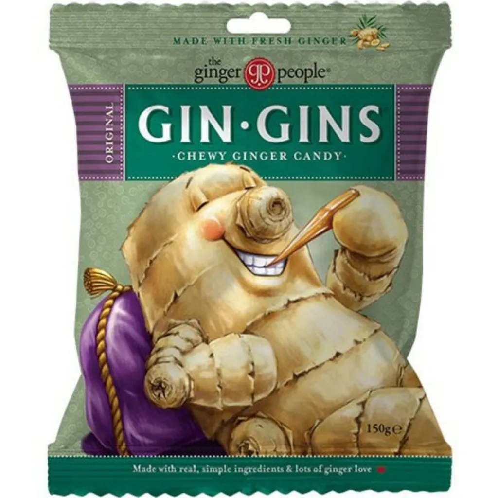 Ginger People Tørret Frugt & Nødder|Tørret Frugt & Nødder<Chewy Ingefær Slik Original
