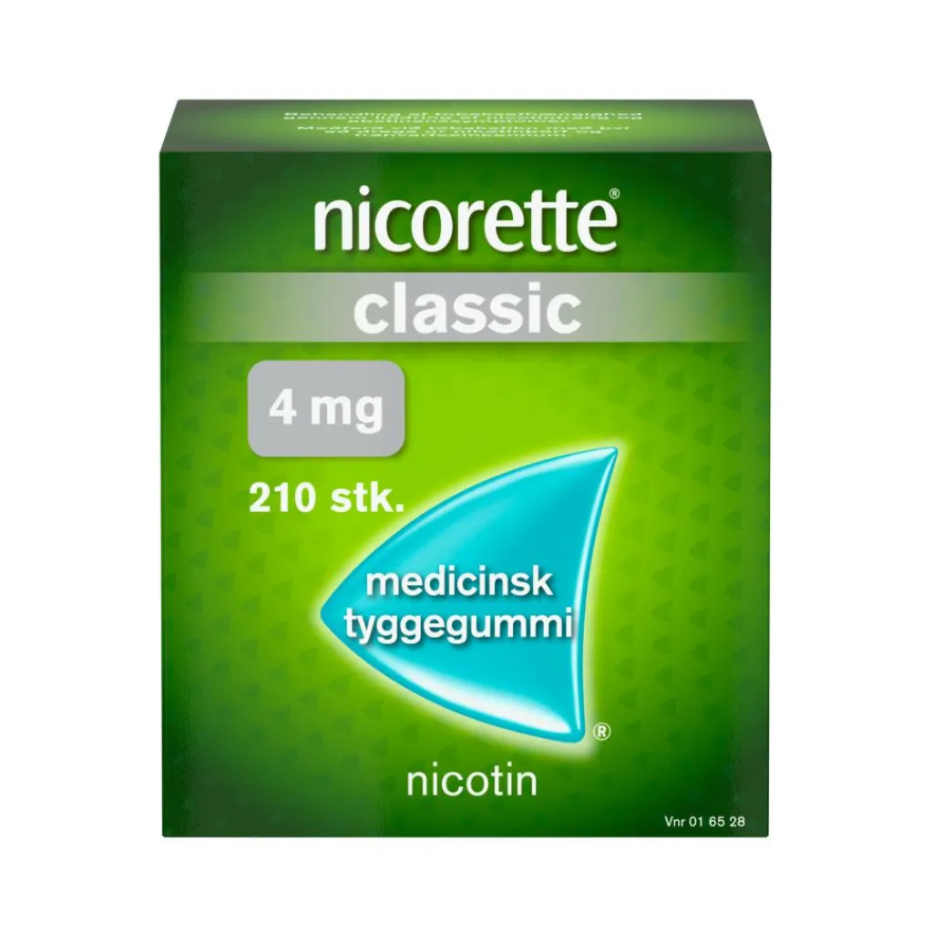 Nicorette® Nikotintyggegummi|Rygestop>Classic 4 mg medicinsk tyggegummi