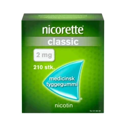 Nicorette® Nikotintyggegummi|Rygestop>Classic 2 mg medicinsk tyggegummi