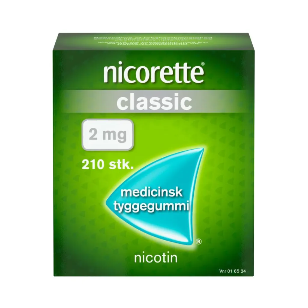 Nicorette® Nikotintyggegummi|Rygestop>Classic 2 mg medicinsk tyggegummi
