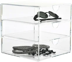 Nomess Opbevaring & Organisering|Makeupopbevaring>Clear 3-drawer 20