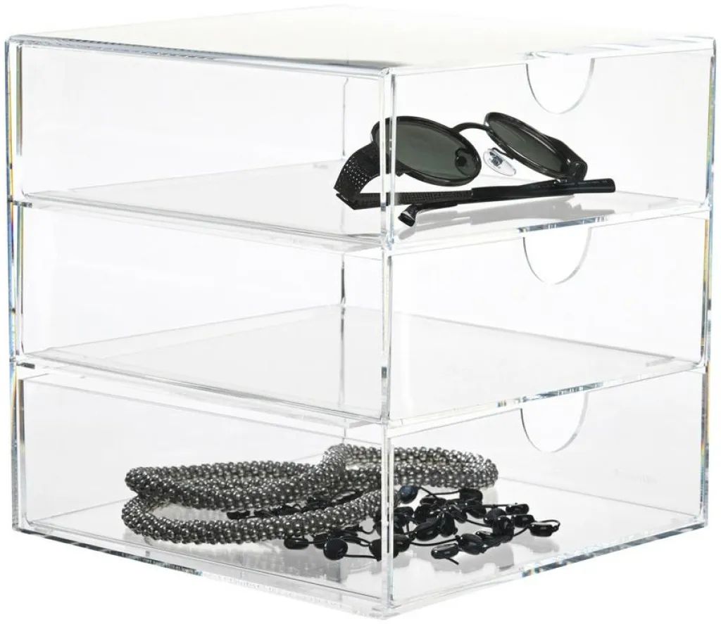 Nomess Opbevaring & Organisering|Makeupopbevaring>Clear 3-drawer 20