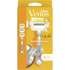 Gillette Skrabere & Blade<Comfortglide Coconut + Olay barberskraber
