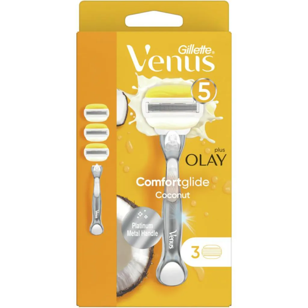 Gillette Skrabere & Blade<Comfortglide Coconut + Olay barberskraber