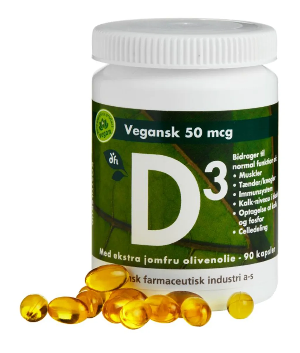 Grønne vitaminer D-Vitamin<D3-vitamin 50 mcg