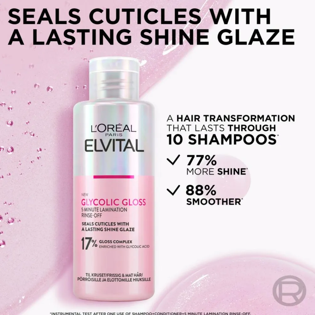 L'Oréal Paris Hårkur>Elvital, Glycolic Gloss, 5-minutters Glansbehandling