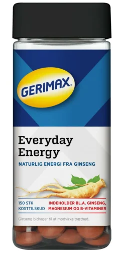 Gerimax Everyday Energy< Ginseng|Ingredienser