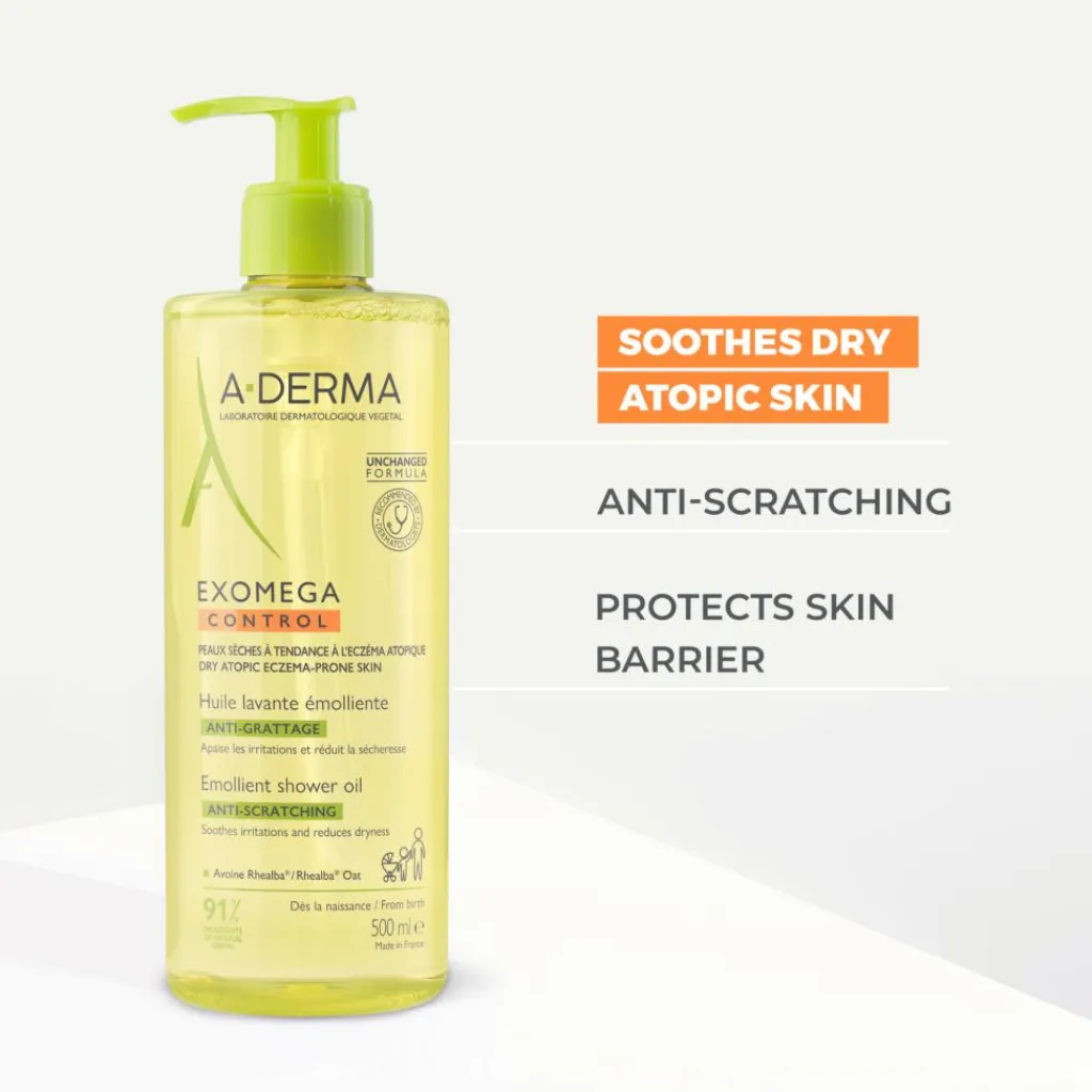 A-DERMA Kropspleje|Bodyshampoo<Exomega CONTROL Shower Oil