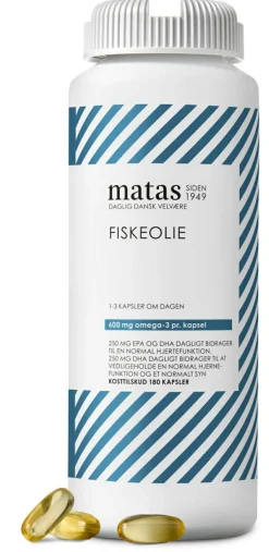 Matas Striber Fiskeolie & Omega 3<Fiskeolie 1000 mg