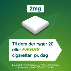 Nicorette® Freshmint 2 mg medicinsk tyggegummi< Nikotintyggegummi|Rygestop