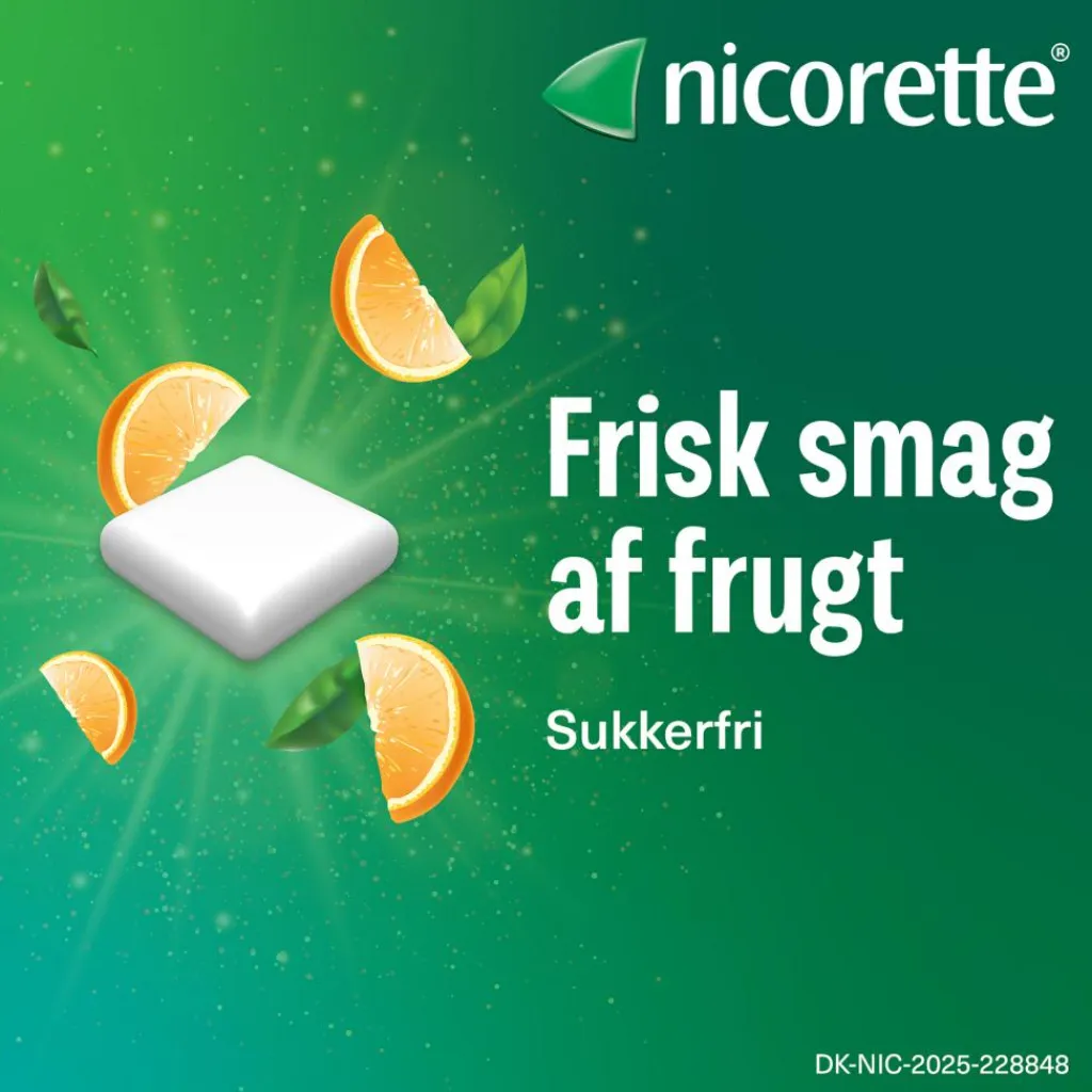 Nicorette® Nikotintyggegummi|Rygestop>Fruitmint 4 mg medicinsk tyggegummi