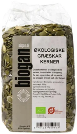 Biogan Græskarkerner Ø< Kerner & Frø