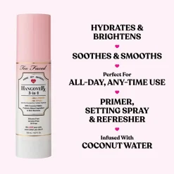 Too Faced Setting Spray|Primer<Hangover 3-In-1 Replenishing Primer & Setting Spray