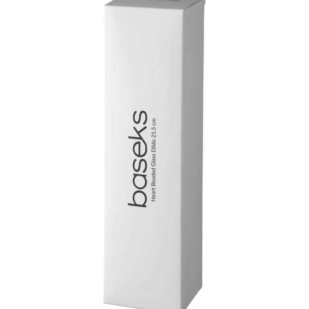 Baseks Heart Beaded Glas Dildo< Sexlegetøj