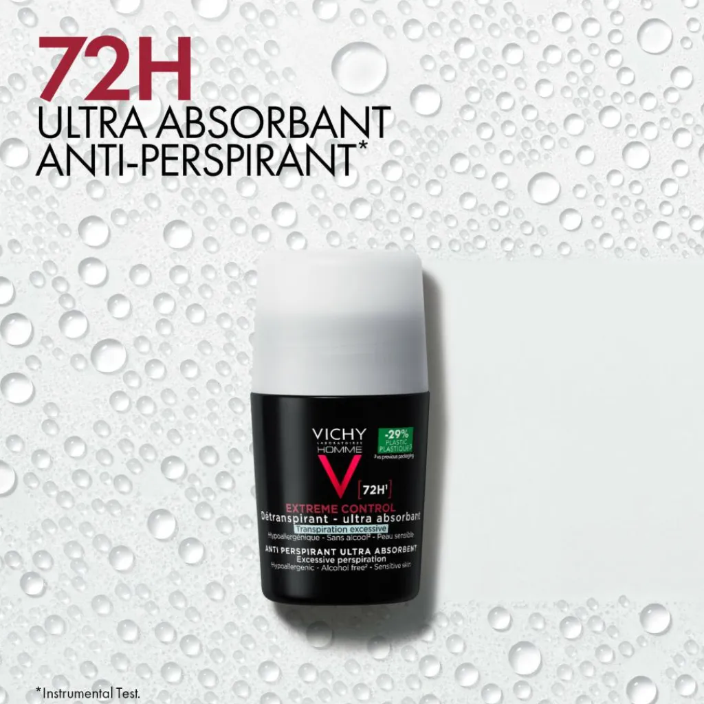 Vichy Dermatologisk Hudpleje Til Mænd|Deodoranter>Homme Antiperspirant Deodorant Roll-On 72T