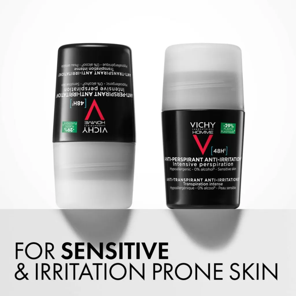 Vichy Dermatologisk Hudpleje Til Mænd|Deodoranter>Homme Antiperspirant Deodorant Roll-On 48T