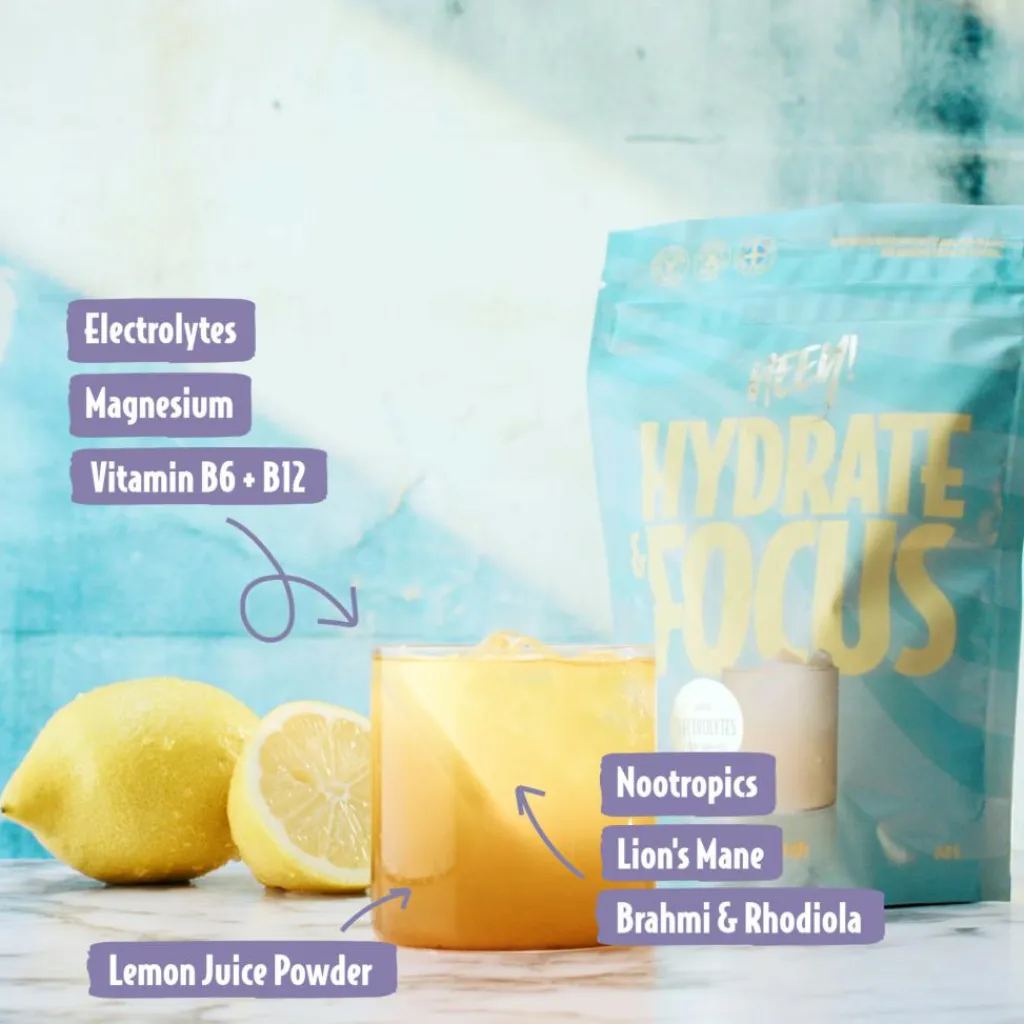 Heey! Elektrolytter>Hydrate & Focus Electrolytes + Lions Mane