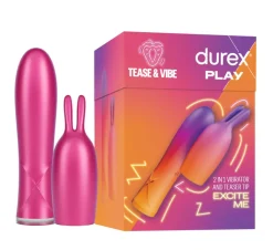 Durex Sexlegetøj>2in1 Vibrator & Teaser Tip