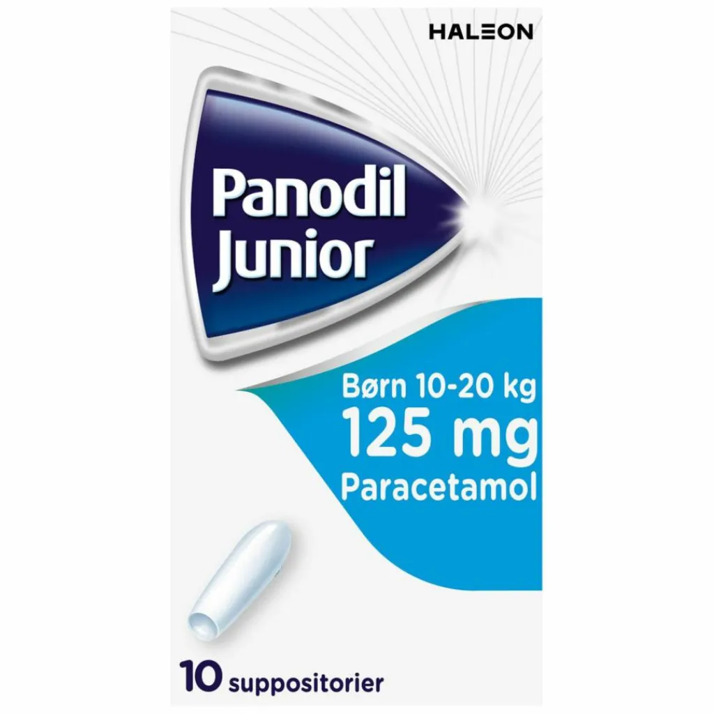 Panodil Smertestillende Til Børn|Hovedpine<Junior 125 mg suppositorier