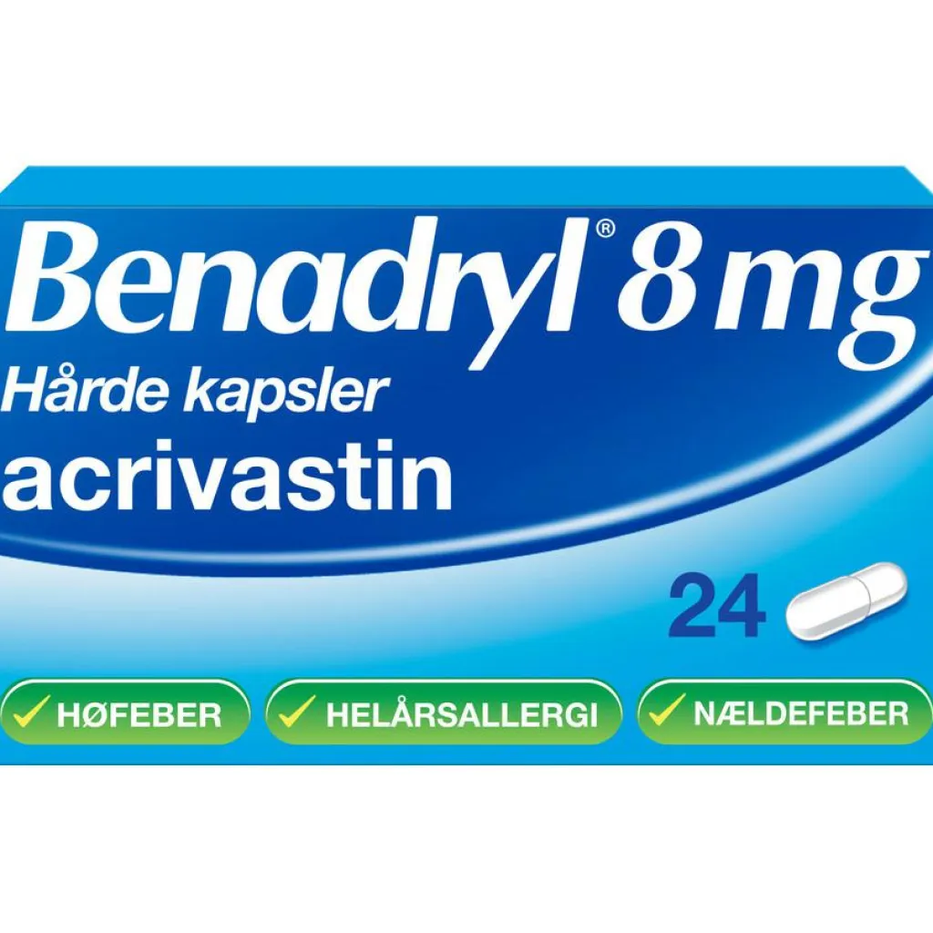 Benadryl Kapsler 8 mg< Allergi|Allergi