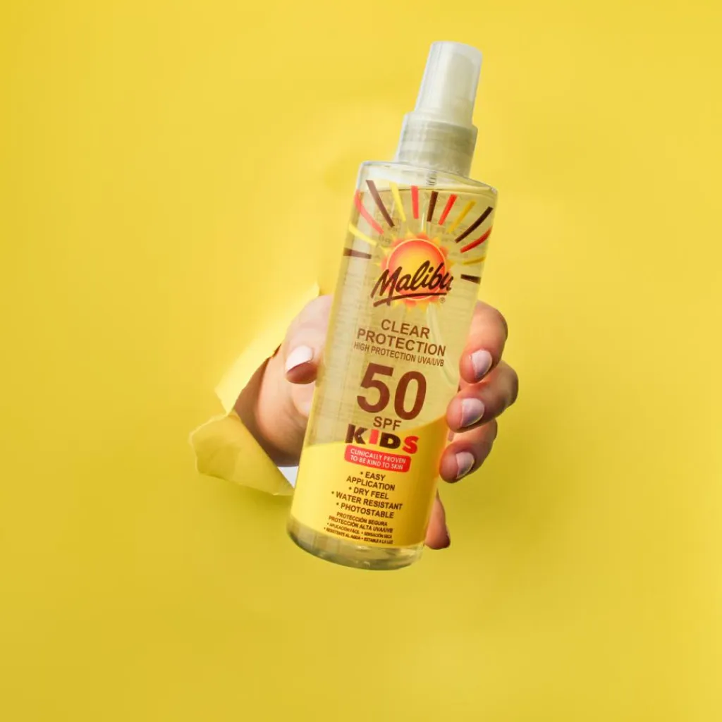 Malibu Solcreme Til Børn|Hudpleje Til Børn<Kids High Protection Water Resistant Dry Feel SPF 50 Sun-Screen Clear Spray