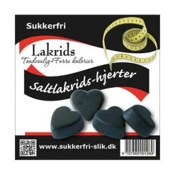 Naturslik Lakrids & Vingummi>Lakridshjerter salt- sukkerfri
