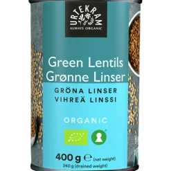 Urtekram Pasta, Ris & Bælgfrugter|Konserves<Linser grønne i dåse Ø