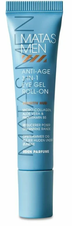 Matas Striber Ansigtspleje<Men Anti Age 3-in-1 Eye Gel Roll-on til Sensitiv Hud Uden Parfume