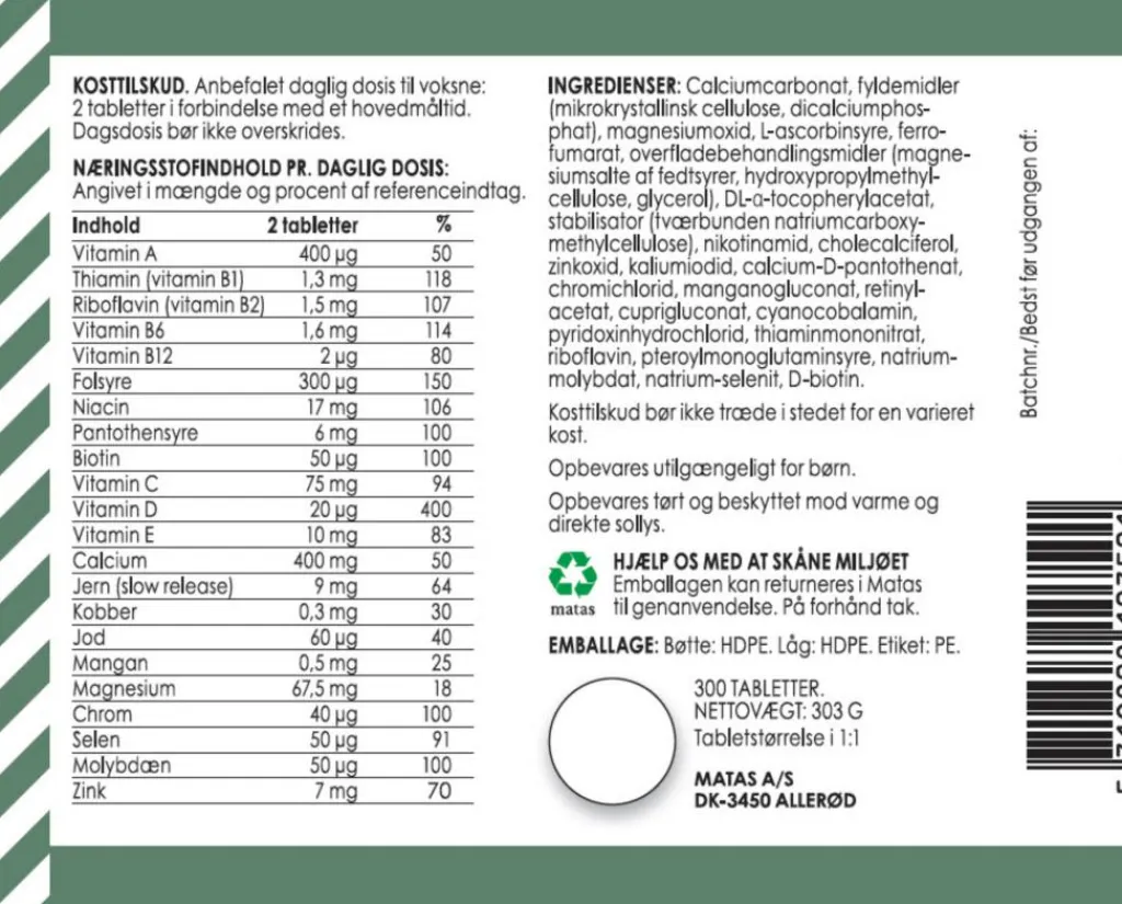 Matas Striber Multivitaminer>Multivitamin 50+
