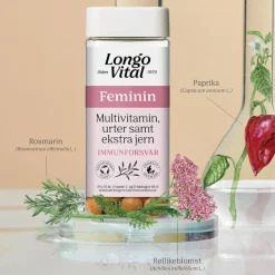 Longo Vital Kosttilskud Til Kvinder|Multivitaminer<Multivitamin Feminin med silica, zink og selen