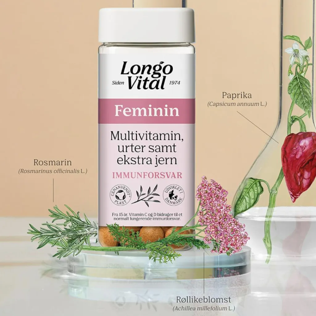 Longo Vital Kosttilskud Til Kvinder|Multivitaminer<Multivitamin Feminin med silica, zink og selen