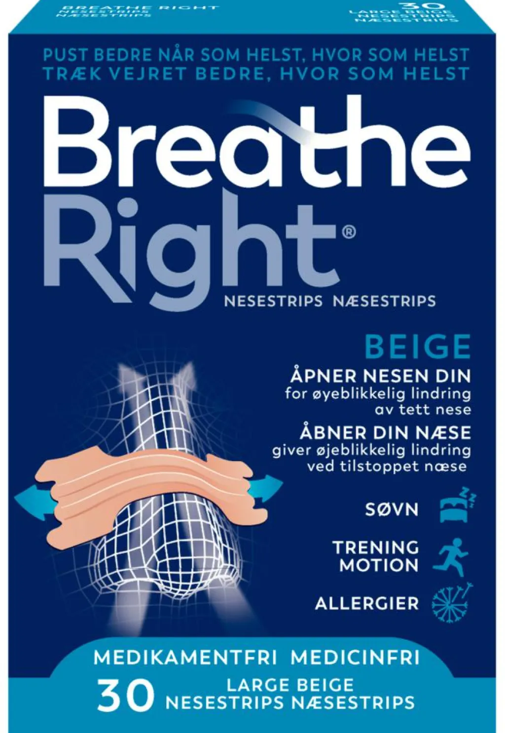Breathe Right Næsestrips Original< Snorken