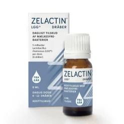 Zelactin Ingredienser>Oliedråber med Mælkesyrebakterier