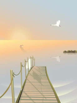 ViSSEVASSE Plakater & Rammer>Plakat 'Bathing Bridge'