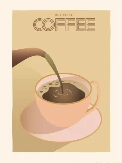 ViSSEVASSE Plakater & Rammer<Plakat 'But First Coffee'