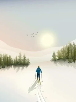 ViSSEVASSE Plakater & Rammer<Plakat 'Cross-Country Skiing'