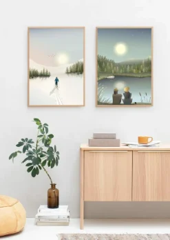 ViSSEVASSE Plakater & Rammer<Plakat 'Cross-Country Skiing'