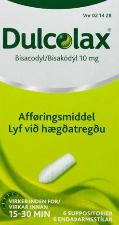 Dulcolax Forstoppelse|Forstoppelse<Suppositorier 10 mg