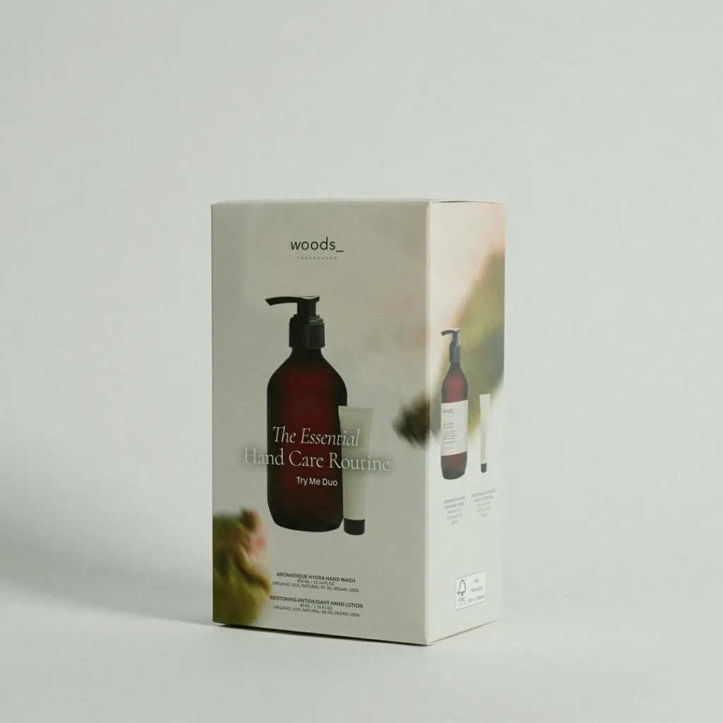 Woods Copenhagen Gaveæsker|Hudpleje Gaveæsker<The Essential Hand Care Routine Try Me Duo Gaveæske